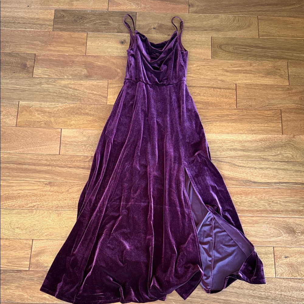Elegant Purple Velvet Dress